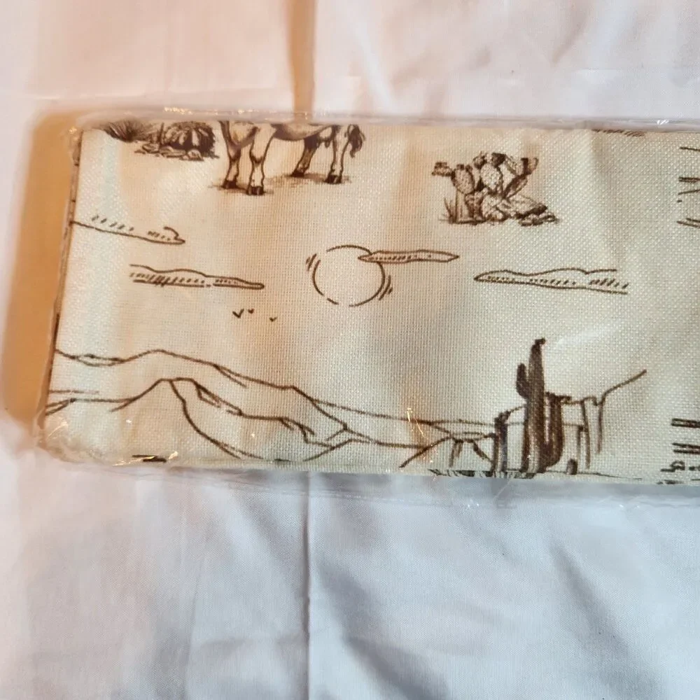 Western Cowboy Table Runner 13x72 Desert Horses Rustic Rodeo Decor New